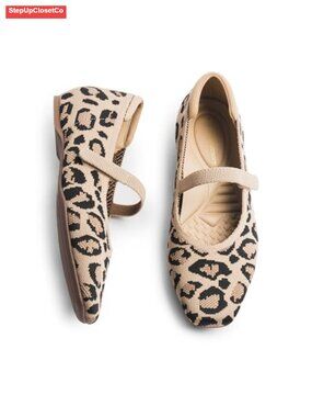 Mary Jane Flats with Arch Support Concealed Wedge Square Toe